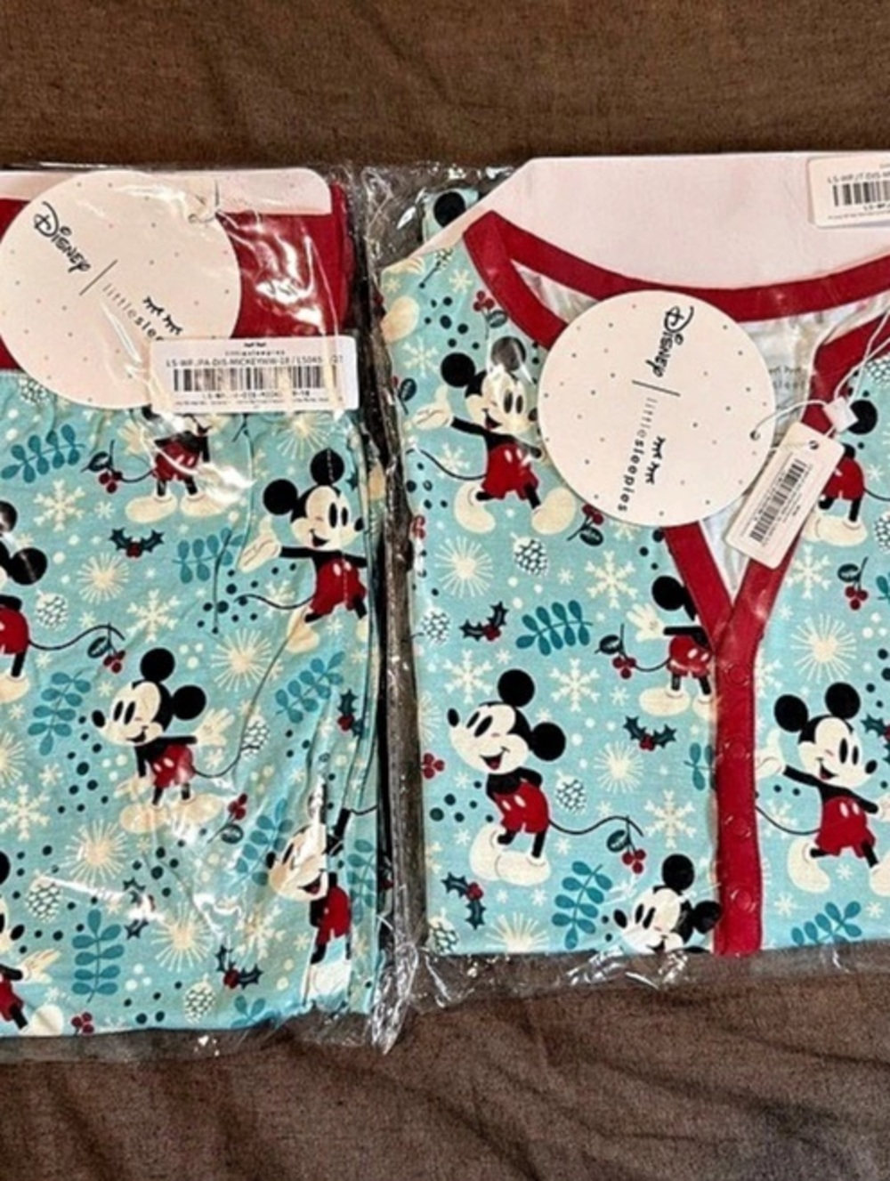 Disney Mickey & Minnie Pajama Sets Blue NWT
